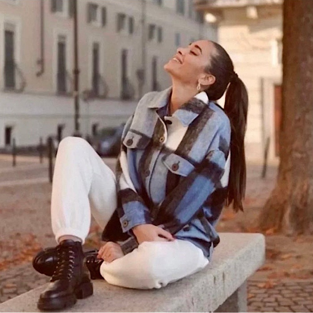 NWT ZARA Blogger Fav. Plaid Overshirt